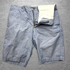 J Crew Shorts Mens 30 Blue Flat Front Cotton 10" Inseam Lightweight Cotton