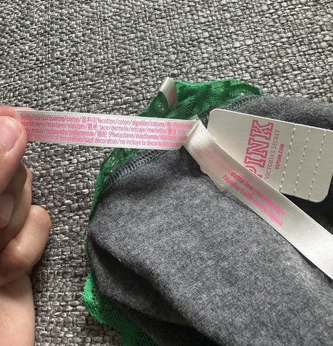 2016 PINK Victoria’s Secret “Shake Tour Shamrock” Extra Low Rise Hipster Panty - Picture 6 of 7