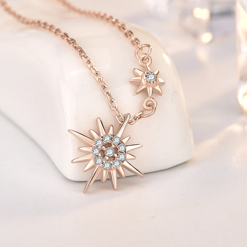 Diamond 2024 sun necklace