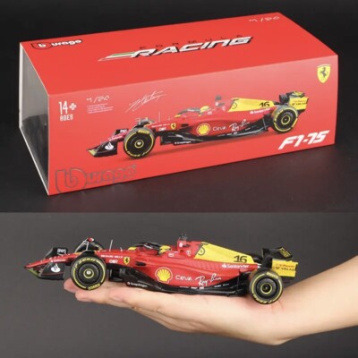 2022 Ferrari F1 C Sainz 55 F1-75 Monza 1:24 Scale Formula 1 Car With Showcase