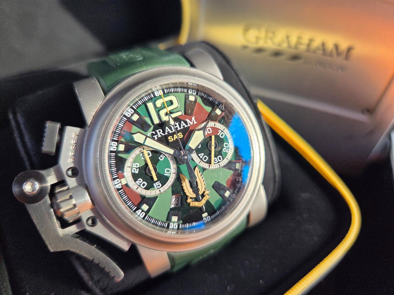 Graham Special Forces SAS Chronofighter titanium, military, furlough sale