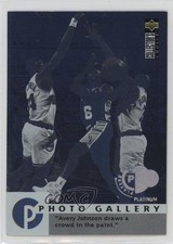 1995 Collector's Choice Photo Gallery Platinum Player's Club Avery Johnson 0d0o