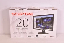 Sceptre E205W-16003R 20" 75Hz Ultra Thin Frameless LED Monitor, Metal Black