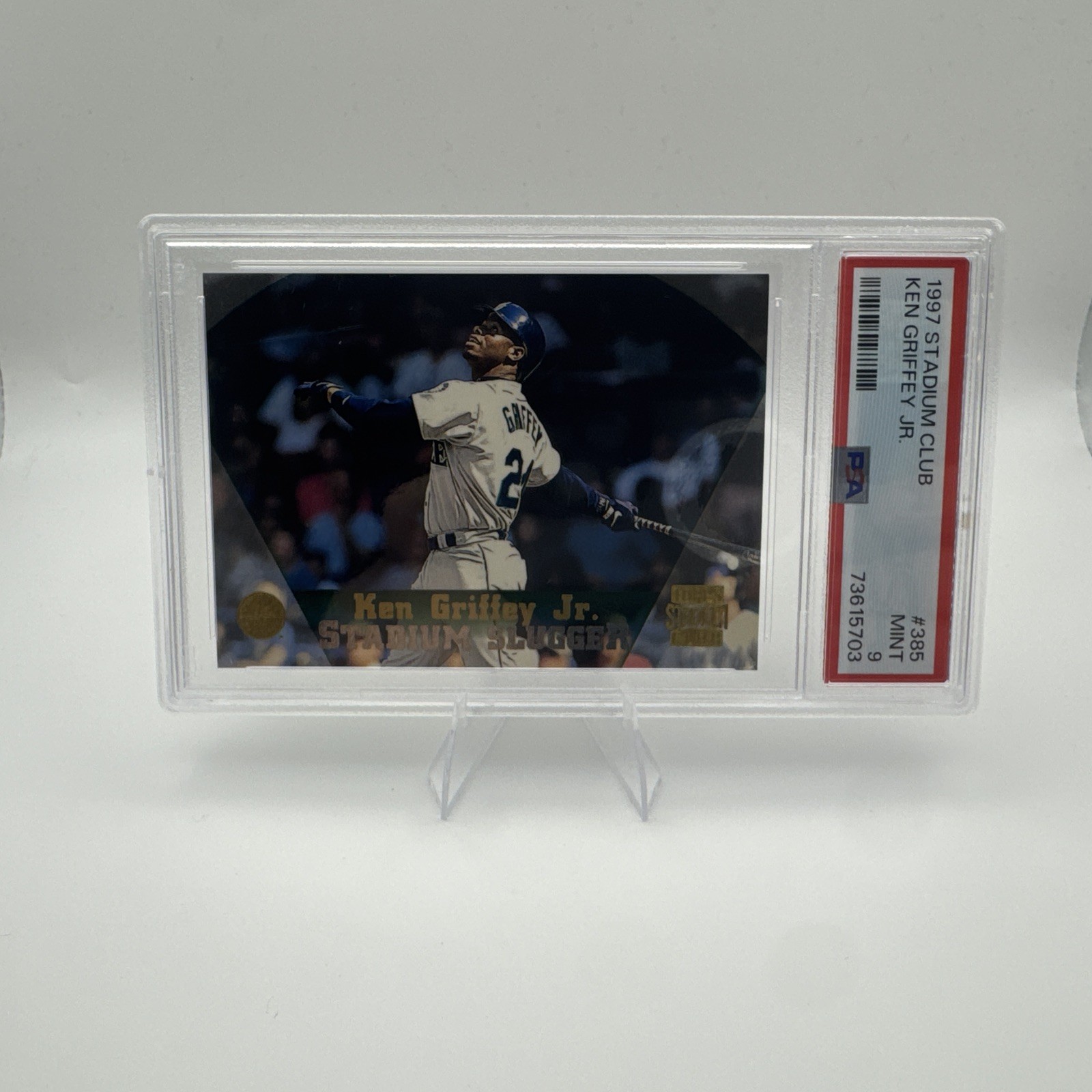 1997 Stadium Club Psa 9 SLUGGERS #385 Ken Griffey Jr !!1/750!!! Members Only view 1