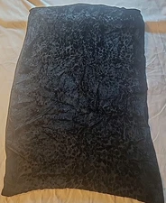  Animal Print Infinity Scarf Knit Black Cheetah 20" X 60"