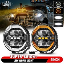 AUXBEAM Pair 9" inch 360-PRO LED Work Lights Spot Pods Offroad Fog Lamp For Jeep