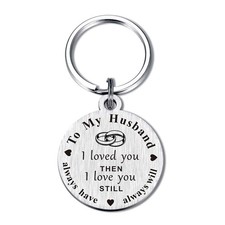 To My Husband Keychain I Love You Gifts for Him Large,