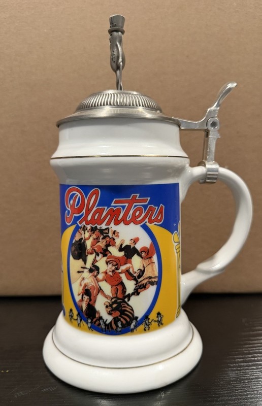 Vintage Mr. Peanut Limited Edition Collectors Corner Fine Porcelain Beer Stein