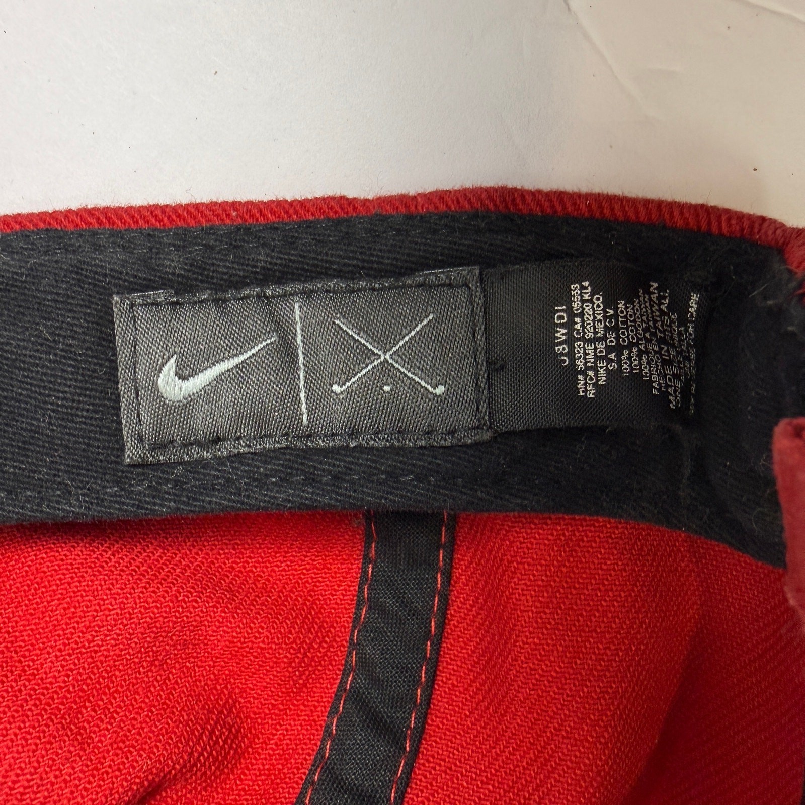 Vintage Nike Tiger Woods Hat Red 90s Metal Swoosh Masters Sunday Retro Golf Cap thumbnail 6