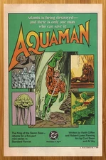 1989 DC Comics Aquaman Vintage Print Ad/Poster Retro Curt Swan Promo Pop Art 80s