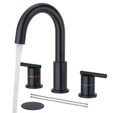 Black Bathroom Faucets,8 Inch Widespread Bathroom Faucet for Sink 3 Hole,Bath...