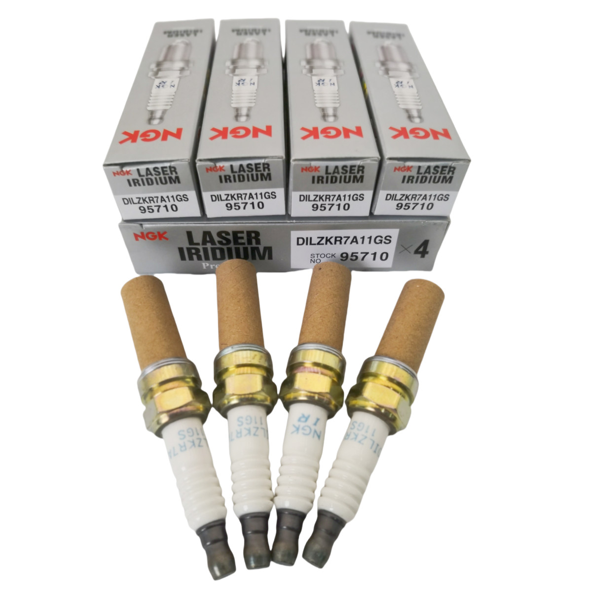 NEW OEM 4PCS LASER IRIDIUM fit for NGK SPARK PLUGS  DILZKR7B11GS 95710 US