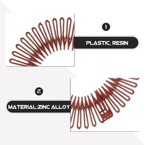 12 Pcs Unsichtbarer Haarrasurkamm Haarkamm Stirnband Elastischer - Bild 11 von 12