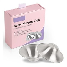 Silver Nipple Shields for Breastfeeding Nursing Cups Sensitive Nipple Protection