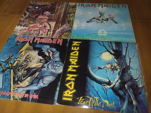 Iron Maiden Lots Four Vinyl Lps Venezuela 86-92 For A Single Price!!!