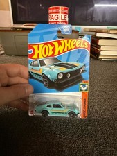 Hot Wheels Custom Ford Maverick Muscle Mania Blue Diecast Toy Car