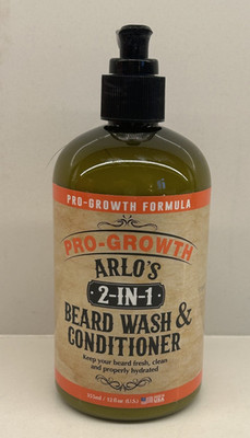 Arlo's 2-in-1 Beard Wash and Conditioner 12 oz. - Pro Growth Formula
