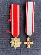 Coppia di Decorazioni Mignon Sovrano Militare Ordine di Malta - Piccole