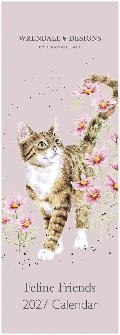 Wrendale Designs Feline Friends Slim Line 2027 Calendar