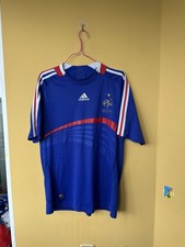 France Home football shirt 2007 Soccer Adidas National Mens Jersey Blue Size M