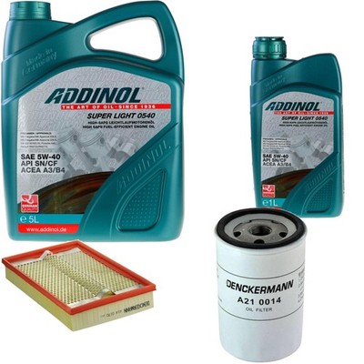 DENCKERMANN Inspektionspaket ADDINOL SUPER LIGHT 5W-40 6L für Ford Galaxy 2.3