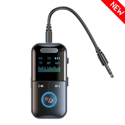 Bluetooth 5.4Audio Receiver Adapter AUX Kabel Auto 3.5mm Klinke KFZ Empfänger DE