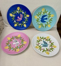 H&H Pearl Porcelain Soup Plates Set Of 4 | 19 Cm | Modern Nordic Design | 3 Assorted Colours (Ivory, Blue, Green) | Dishwasher Safe - View #4