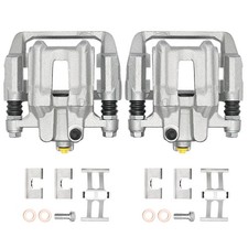 Pair Complete Rear Brake Calipers With Brackets Fits Acura Tl 3.5l 2007-2008