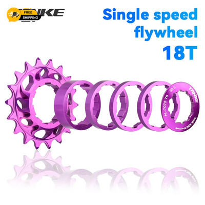 TANKE-Single Speed Schwungrad Umbausatz, 18T, HG Kassettenzahnrad, MTB Rennrad Spr
