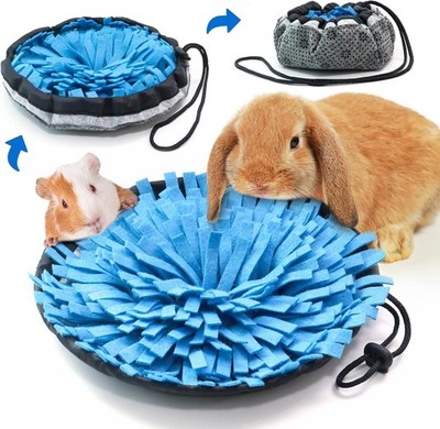 Rabbit Foraging Mat Interactive Feed Game Boredom Small Pet Puzzle Toy 9.44'' x