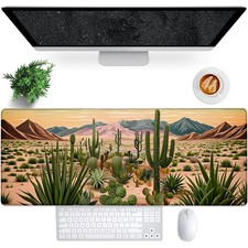 Bidesk Cactus Gaming Mouse Pad, 31.5" 11.8" Extended 31.5" 11.8", Cactus29