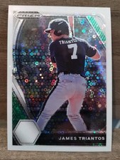 JAMES TRIANTOS 2021 Panini Prizm Draft Picks White Donut Circles #'d 18/50  Cubs