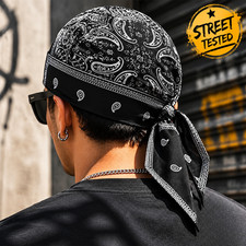 2/5PC Paisley Cooling Headscarf Cap Bandana Beanie Motorcycle Pirate Head Wrap
