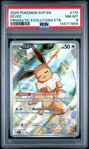 2025 POKEMON SVP EN-SV BLACK STAR PROMO #173 EEVEE PSA 8