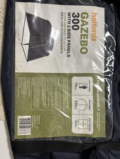 Halfords 300 Waterproof Gazebo with 2 Side Panels