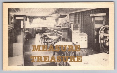 C.1940 BINGHAMTON, NY, HOUSE OF MILLS RESTAURANT INTERIOR JUKE BOX Postcard P93