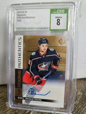 2019-20 SP  SP Rookie Authentics Emil Bemstrom #134 Gold Signatures /25 (AU, RC)