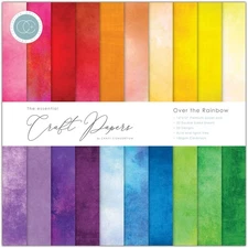 Craft Consortium Double-Sided Paper Pad 12"X12" 30/Pkg-Over The Rainbow, 20 Desi