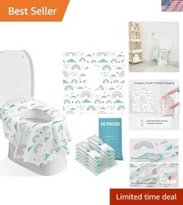 30 Pcs Toilet Seat Covers Disposable for Toddlers Adults, Extra Large Water...
