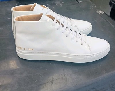 Common Projects Court Mid White 5151 EU 41 US 8/8.5 Mens COA $450