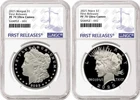 2 coin set 2025 proof morgan peace silver dollars ngc pf70 uc fr fr