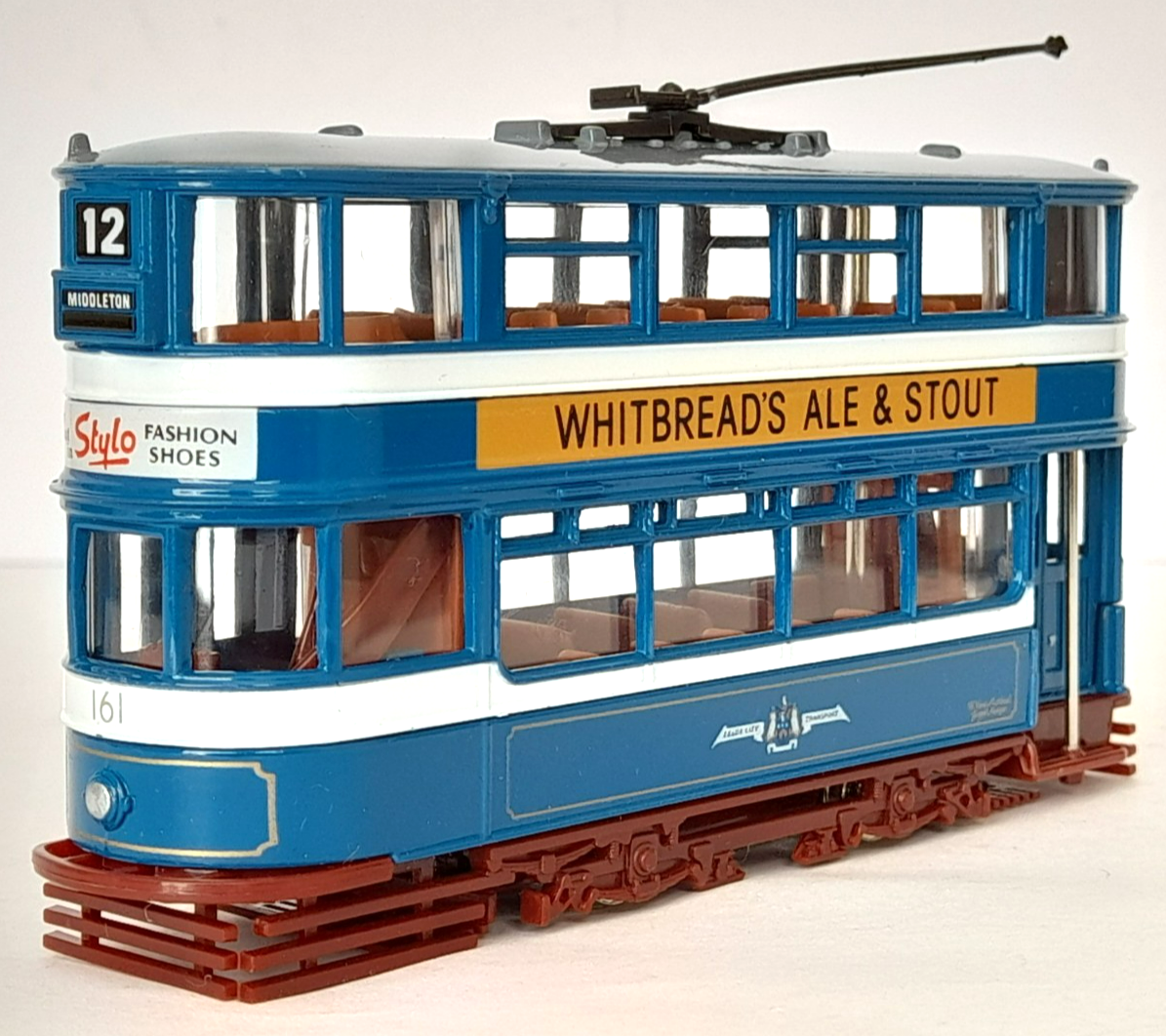 EFE 14302 Leeds Horsfield Double Deck Tram Pole Collector - Leeds City Transport
