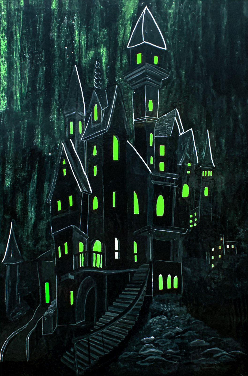 Haunted Ascent - Original "Print" Numbered Limited Edition ACEO