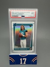 Trevor Lawrence 2021 Donruss Optic Variation Holo Rated Rookie Card #201 PSA 9. rookie card picture