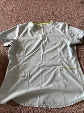 Scrubstar V Neck Pocketed Scrub Top Blue Size Medium