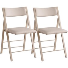 Folding Chairs 2 Pack, 450Lbs Steel Frame Foldable Dining Chairs Wood  1.37...