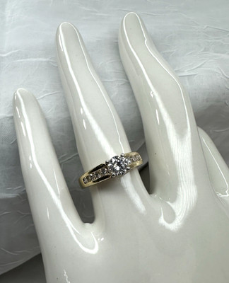 14kt White & Yellow Gold +.5ct Diamond Engagement Wedding Ring 5.2 GTW