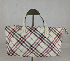 BURBERRY Blue Label Nova Check Blue Label Hand Bag Nylon Off-White/Pink Bag