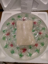 Christmas Luminous Angel Acrylic Wreath -NIB-Battery Operated 12" Tested & Works