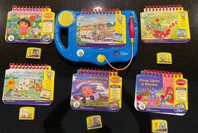 My First LeapPad Learning System + 6 Books And Cartridges Leap Frog 2001 Tested